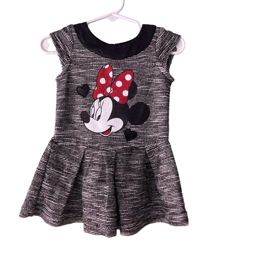 Disney Minnie Mouse black and white short sleeve dress 12 month